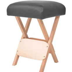 Santé & Beauté-vidaXL Tabouret de massage pliant avec siège 12 cm d'épaisseur Noir