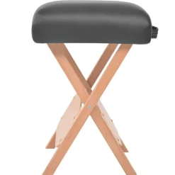 Santé & Beauté-vidaXL Tabouret de massage pliant siège 12 cm d'épaisseur 2 traversins Noir