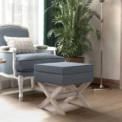 Bancs-vidaXL Tabouret de rangement 45x45x49 cm Velours Gris foncé