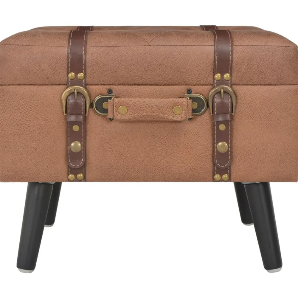 vidaXL Tabouret de rangement 40 cm Similicuir