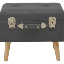 vidaXL Tabouret de rangement 40 cm foncé Tissu