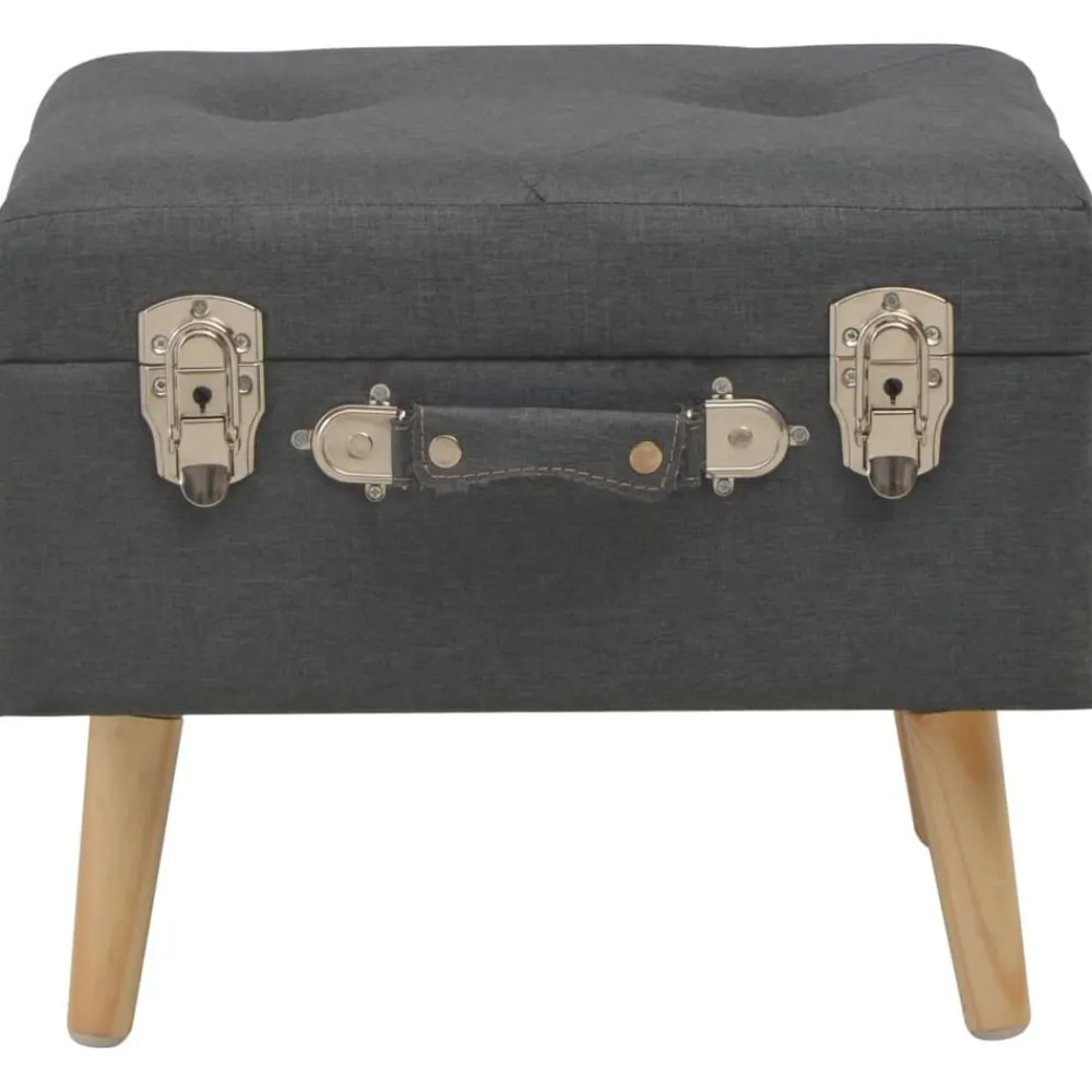 vidaXL Tabouret de rangement 40 cm foncé Tissu