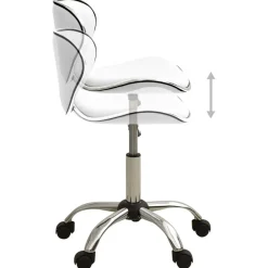 Coiffure & Cosmétologie-vidaXL Tabouret de salon et spa Similicuir Blanc