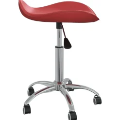 Coiffure & Cosmétologie-vidaXL Tabouret de salon et spa Similicuir Rouge bordeaux
