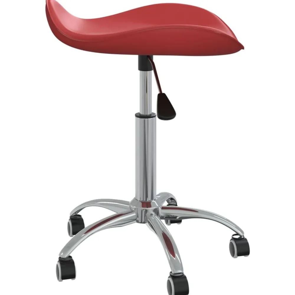 Coiffure & Cosmétologie-vidaXL Tabouret de salon et spa Similicuir Rouge bordeaux