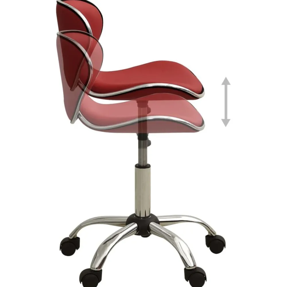 Coiffure & Cosmétologie-vidaXL Tabouret de salon et spa Similicuir Rouge bordeaux