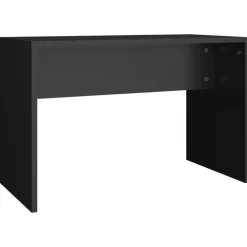 Bancs-vidaXL Tabouret de toilette 70x35x45 cm Bois d'ingénierie Noir