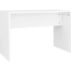 Bancs-vidaXL Tabouret de toilette 70x35x45 cm Bois d'ingénierie Blanc