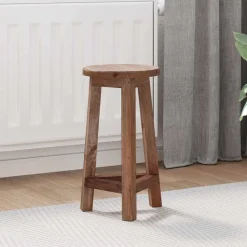 Fauteuils Et Chaises-vidaXL Tabouret Naturel 28 x 28 x 50 cm Bois d'Acajou