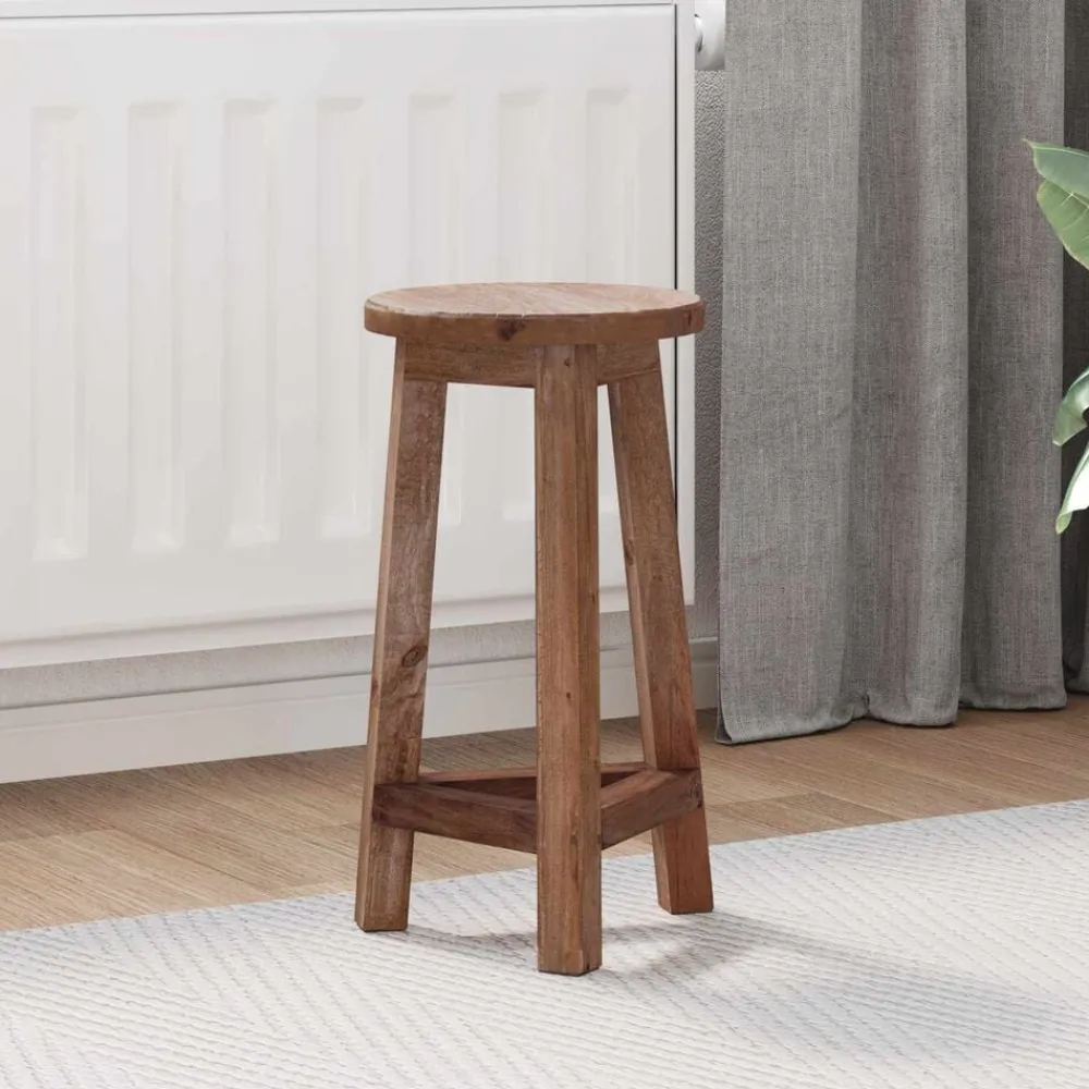 Fauteuils Et Chaises-vidaXL Tabouret Naturel 28 x 28 x 50 cm Bois d'Acajou