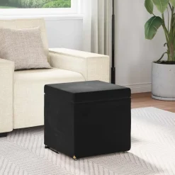 vidaXL Tabouret 41 x 41 x 40 cm Velours et Bois Composite