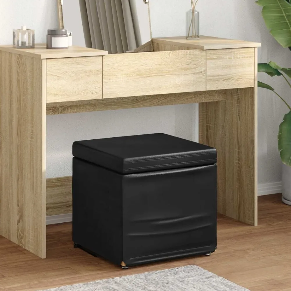 vidaXL Tabouret Cuir Synthétique et Bois Composite