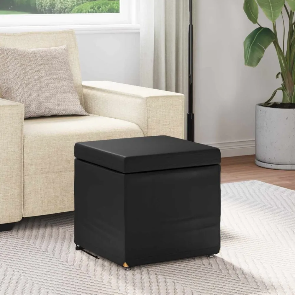 vidaXL Tabouret Cuir Synthétique et Bois Composite