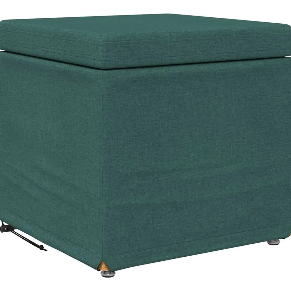 Fauteuils Et Chaises-vidaXL Tabouret 41 x 41 x 40 cm Tissu et bois stratifié Vert foncé