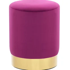 Fauteuils Et Chaises-vidaXL Tabouret et doré Velours 28 x 36 cm Violet