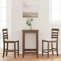 Fauteuils Et Chaises-vidaXL Tabourets de bar avec coussins 2 pcs marron bois massif d'hévéa Marron et clair