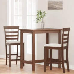 Fauteuils Et Chaises-vidaXL Tabourets de bar avec coussins 2 pcs marron bois massif d'hévéa Marron et clair
