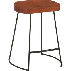 Fauteuils Et Chaises-vidaXL Tabourets de bar Gavin lot de 2 45x38x53cm bois massif manguier Marron