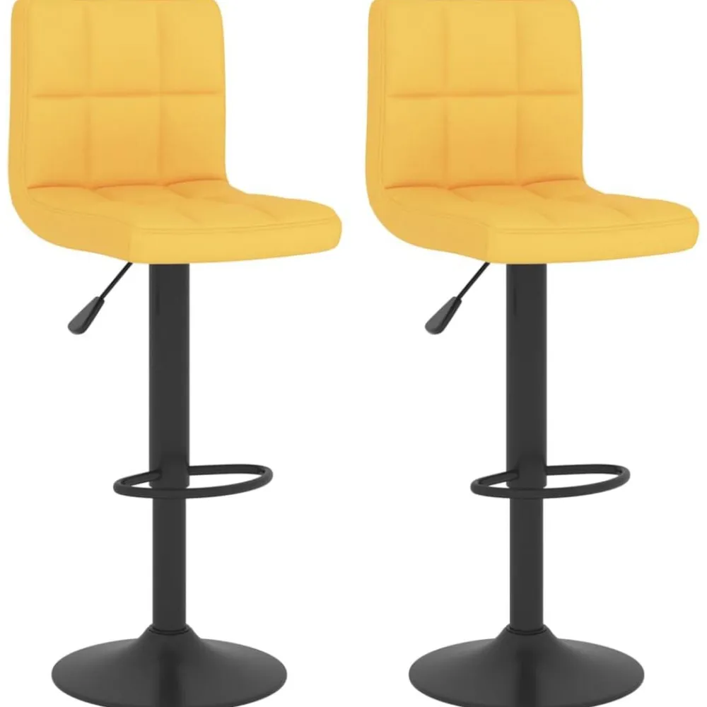 vidaXL Tabourets de bar lot de 2 tissu