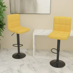 vidaXL Tabourets de bar lot de 2 tissu
