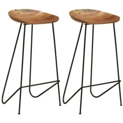 Fauteuils Et Chaises-vidaXL Tabourets de bar lot de 2 bois d'acacia massif