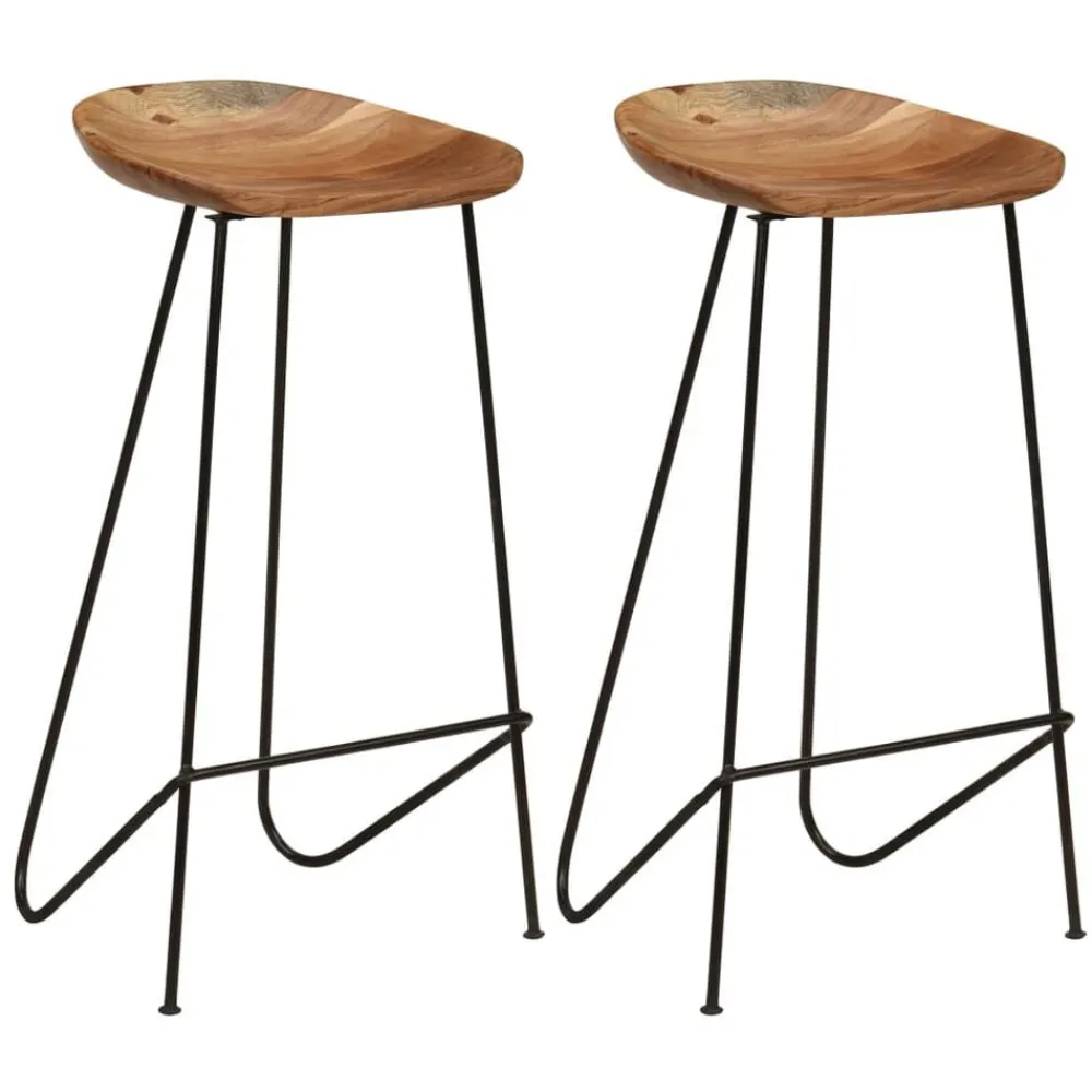 Fauteuils Et Chaises-vidaXL Tabourets de bar lot de 2 bois d'acacia massif
