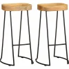 vidaXL Tabourets de bar lot de 2 bois de manguier massif