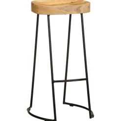 vidaXL Tabourets de bar lot de 2 bois de manguier massif