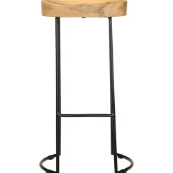 vidaXL Tabourets de bar lot de 2 bois de manguier massif