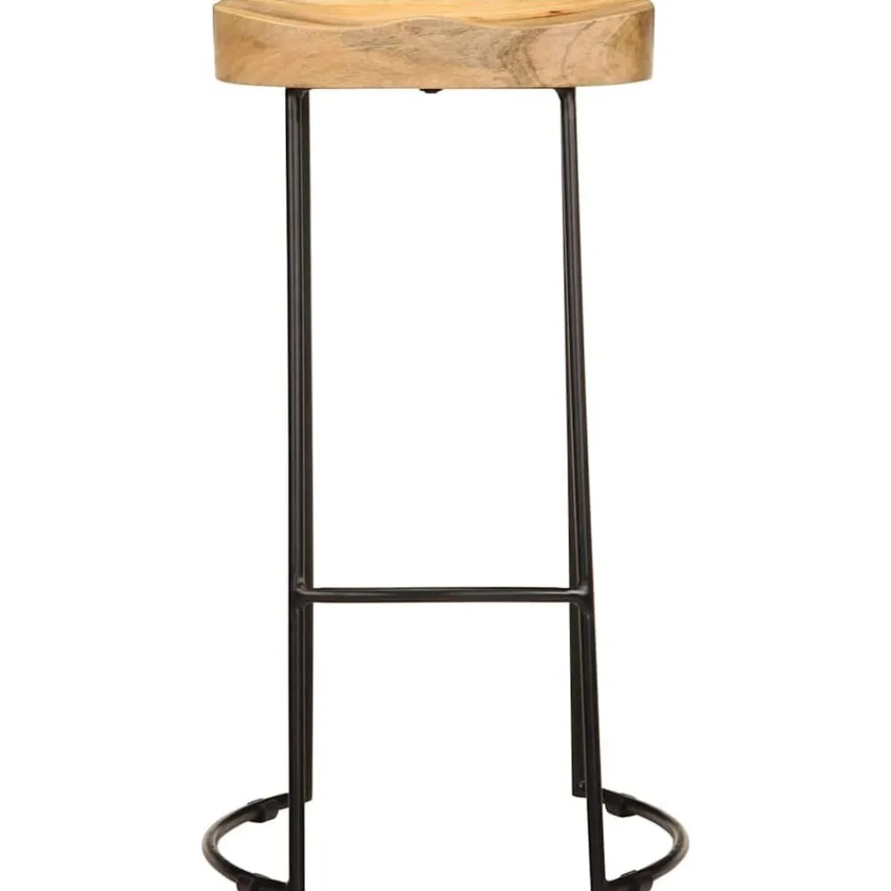vidaXL Tabourets de bar lot de 2 bois de manguier massif