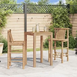 vidaXL Tabourets de bar lot de 2 bambou