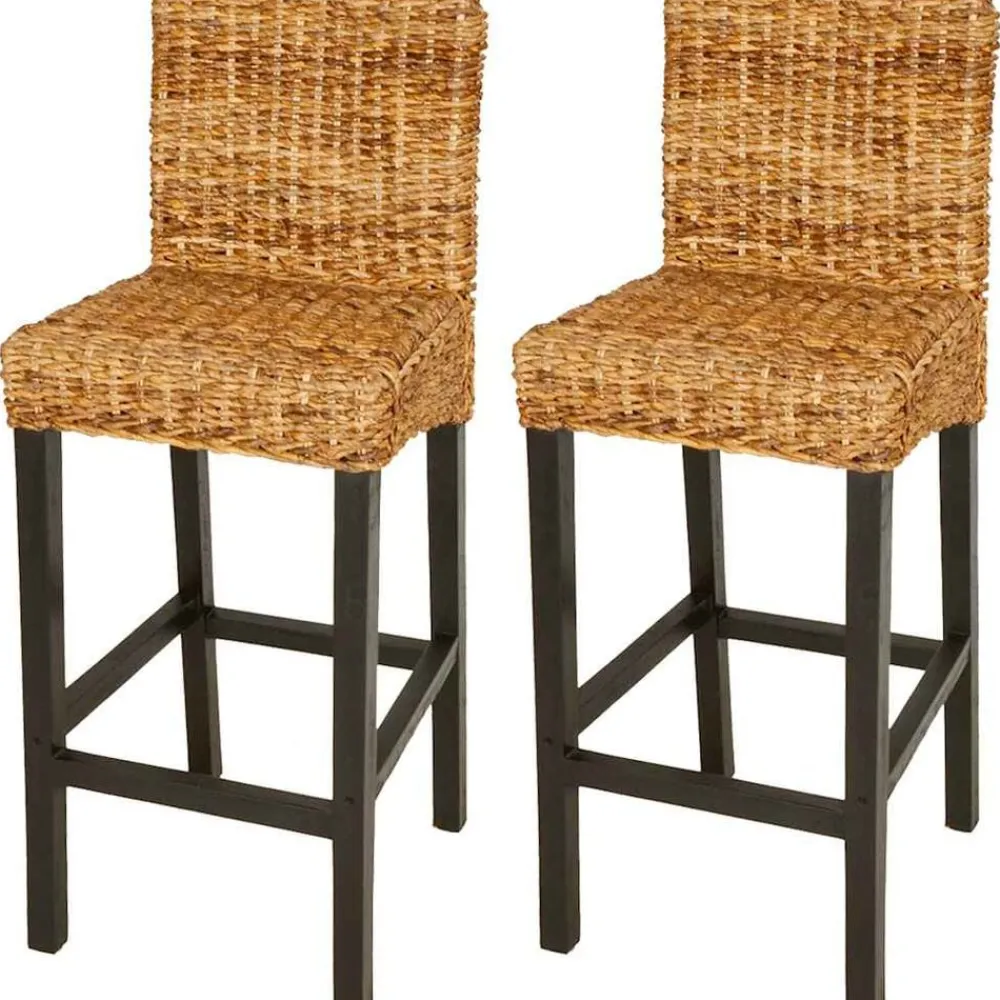 Fauteuils Et Chaises-vidaXL Tabourets de bar lot de 2 Abaca