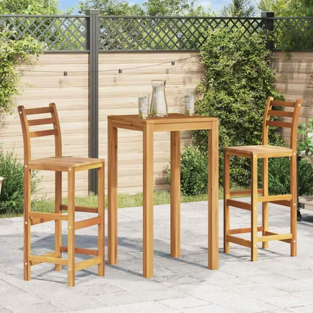 Mobilier De Jardin-vidaXL Tabourets de bar lot de 2 bois d'acacia massif