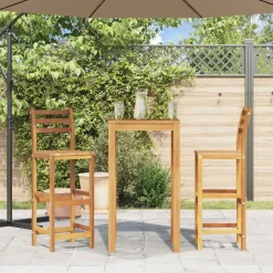 Mobilier De Jardin-vidaXL Tabourets de bar lot de 2 bois d'acacia massif