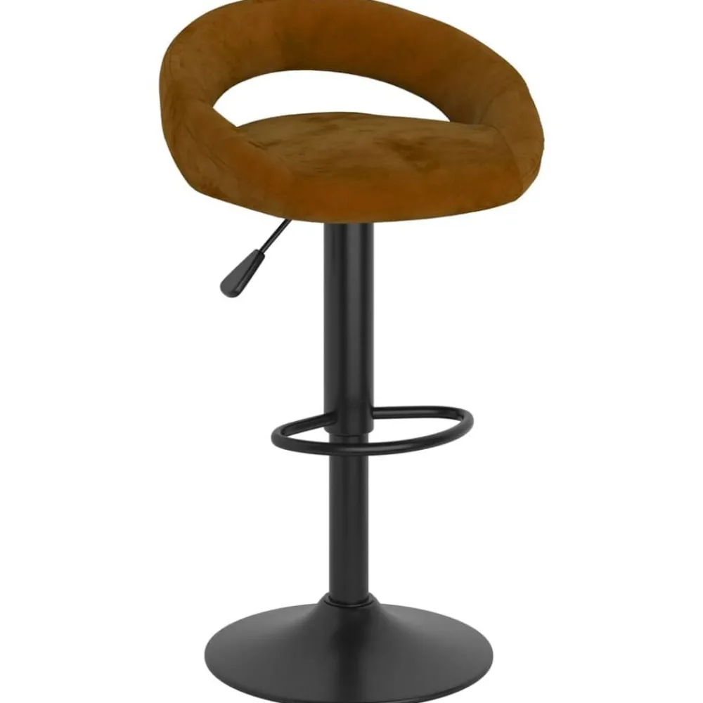Fauteuils Et Chaises-vidaXL Tabourets de bar lot de 2 velours Marron