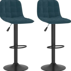 vidaXL Tabourets de bar lot de 2 velours