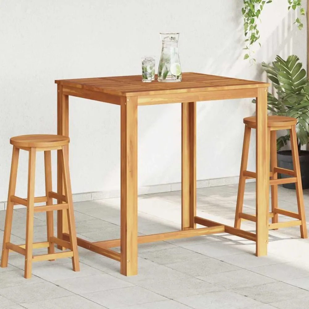 vidaXL Tabourets de bar lot de 2 bois d'acacia massif