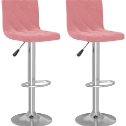 vidaXL Tabourets de bar lot de 2 velours