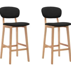 Fauteuils Et Chaises-vidaXL Tabourets de bar lot de 2 tissu Noir