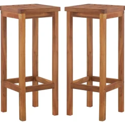 vidaXL Tabourets de bar lot de 2 bois d'acacia massif