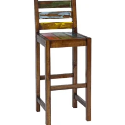 vidaXL Tabourets de bar lot de 2 bois massif de récupération