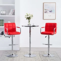 Fauteuils Et Chaises-vidaXL Tabourets de bar lot de 2 similicuir Rouge