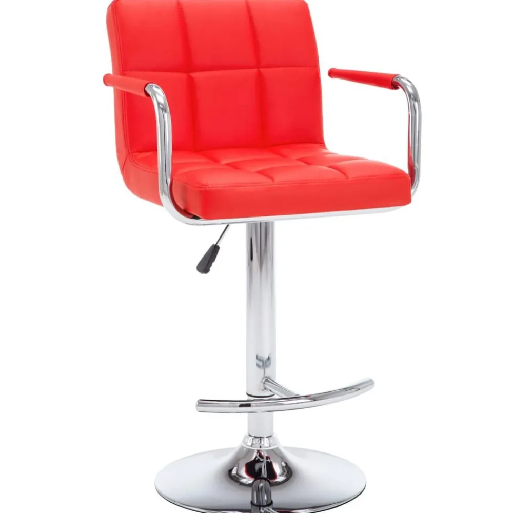 Fauteuils Et Chaises-vidaXL Tabourets de bar lot de 2 similicuir Rouge
