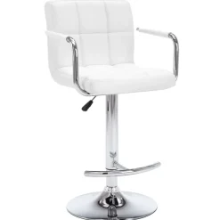 Fauteuils Et Chaises-vidaXL Tabourets de bar lot de 2 similicuir Blanc
