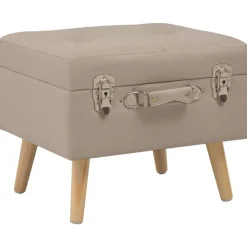 Bancs-vidaXL Tabourets de rangement lot de 3 Tissu Beige