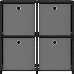 vidaXL Étagère à 4 cubes avec boîtes 69x30x72,5 cm Tissu