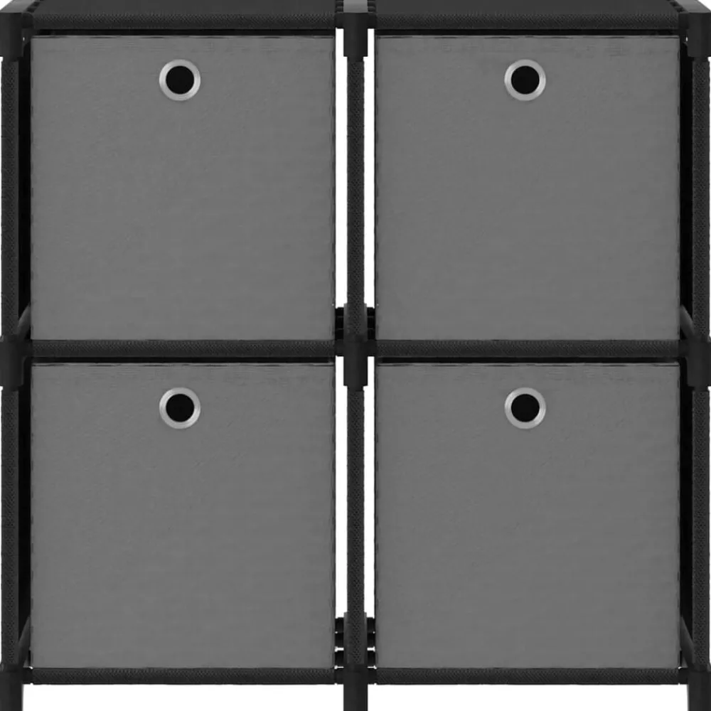 vidaXL Étagère à 4 cubes avec boîtes 69x30x72,5 cm Tissu