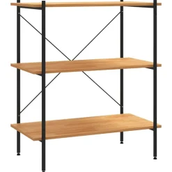 Étagères-vidaXL Étagère à 3 niveaux Noir et chêne 80 x 40 x 92 cm noir et ch&ecirc;ne