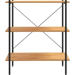 Étagères-vidaXL Étagère à 3 niveaux Noir et chêne 80 x 40 x 92 cm noir et chêne