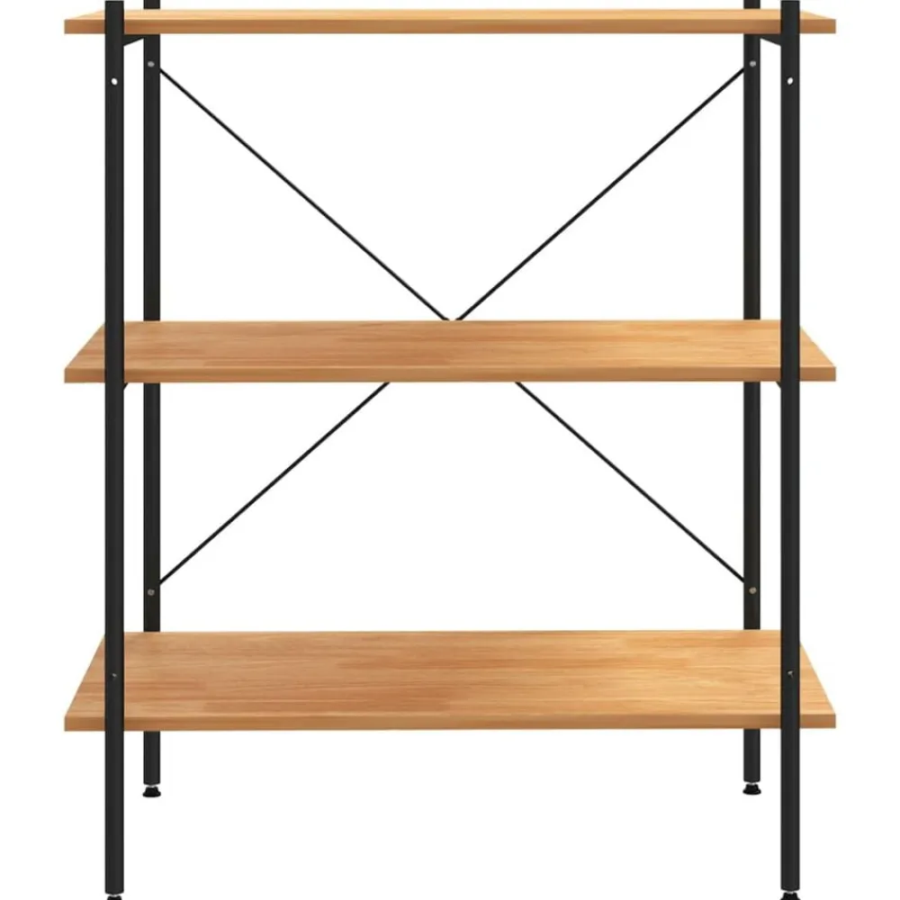 Étagères-vidaXL Étagère à 3 niveaux Noir et chêne 80 x 40 x 92 cm noir et chêne